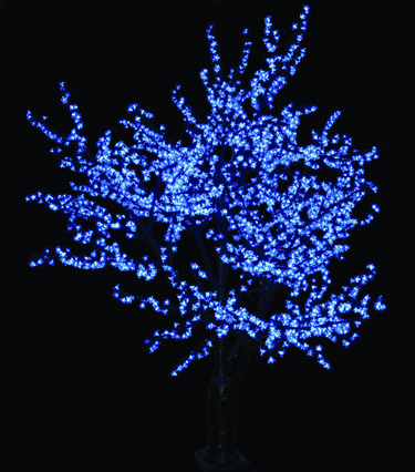 winter tree light blue