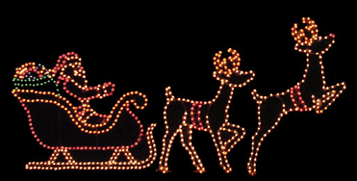 santa sleigh light