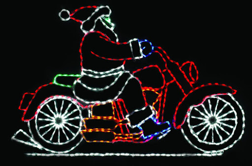 santa motorcycle light